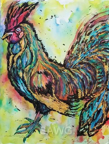 Kauai Rooster by Maureen Henson-Brunke
